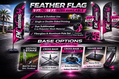 Custom Feather Flag – Business Promotion / Events / Pop-Ups