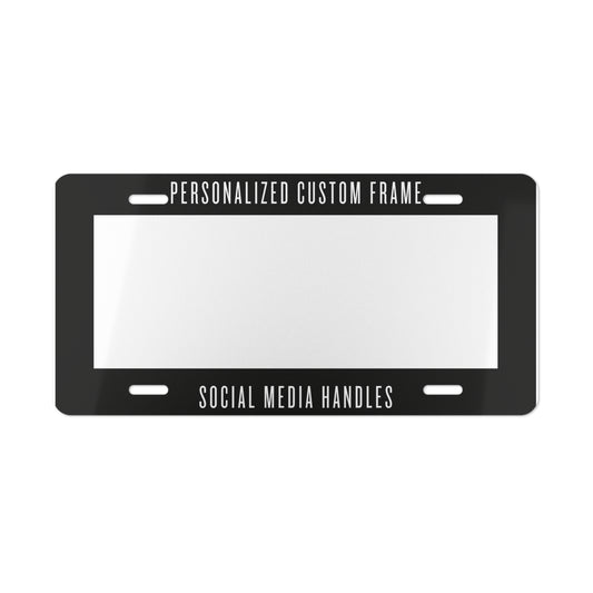 Custom Drilled License Plate Frame