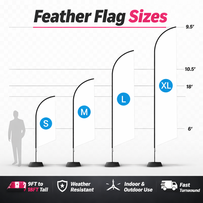 Custom Feather Flag – Business Promotion / Events / Pop-Ups
