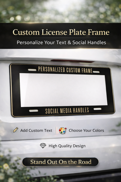 Custom Drilled License Plate Frame
